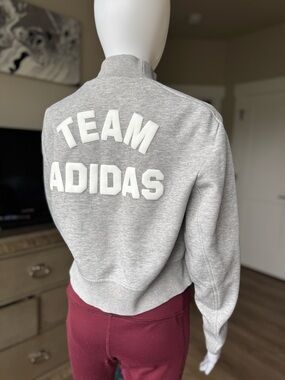 adidas Heather Gray Turtleneck Sweatshirt